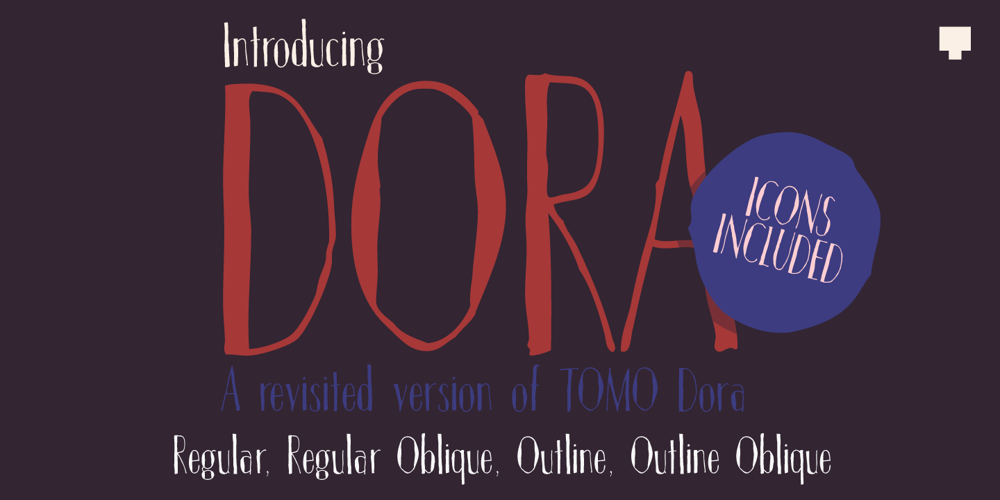 Beispiel einer TOMO Dora Sans-Schriftart